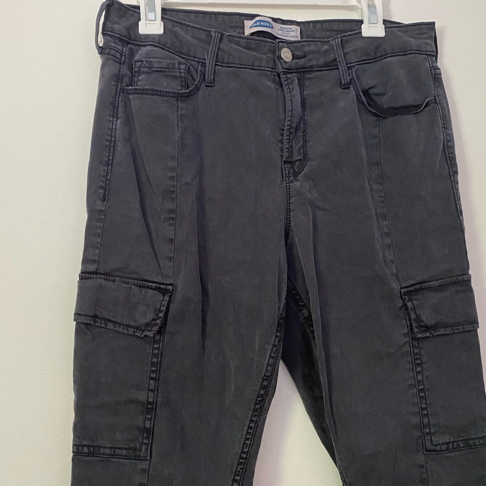 Old Navy High Rise Rockstar Skinny Cargo Jeans Size 12